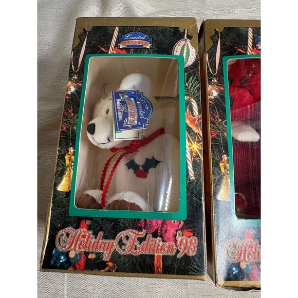 set of four "Limited Treasures Holiday Edition '98" collectible bears New in box - Picture 9 of 9